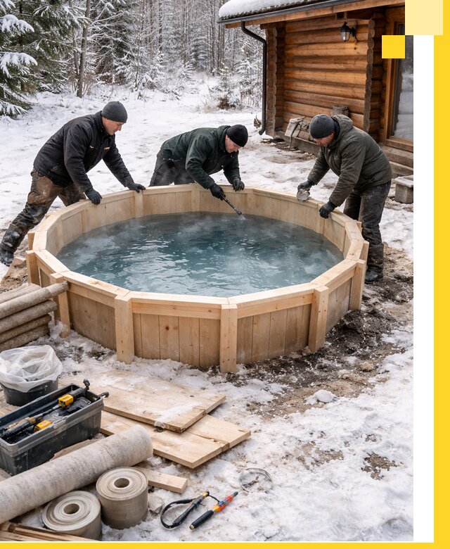 Изготовление и установка ледяных купелей под ключ в Альметьевске