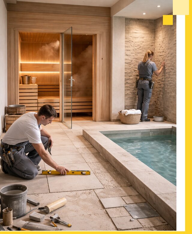 Комплексный дизайн и отделка интерьеров SPA под ключ в Альметьевске